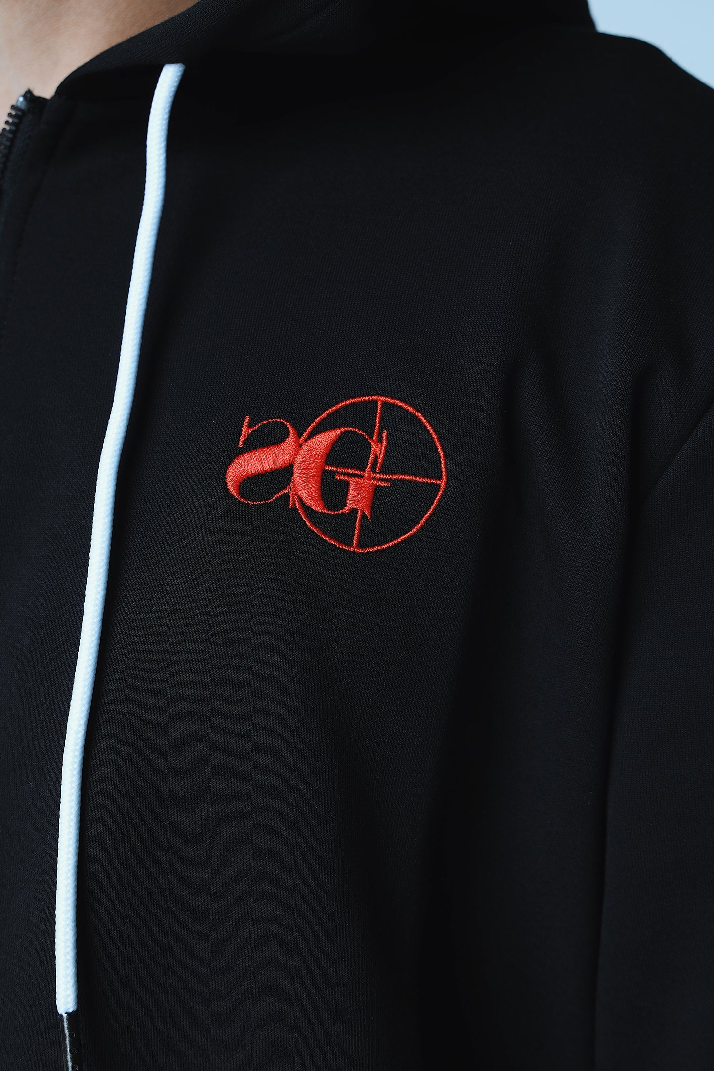 SG Essential Zip-up Hoodie (Black/Red)