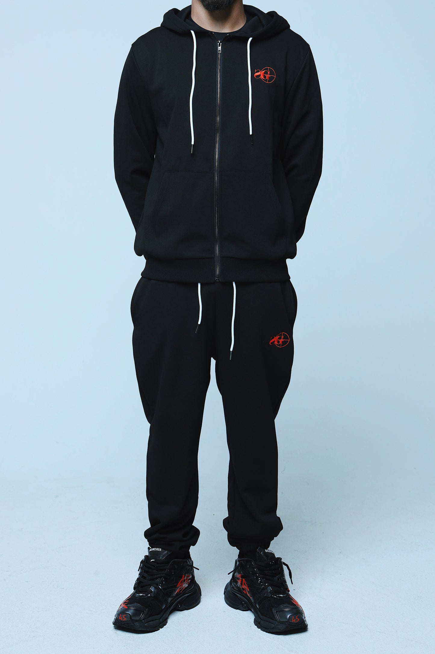 SG Essential Sweatpants (Black/Red)