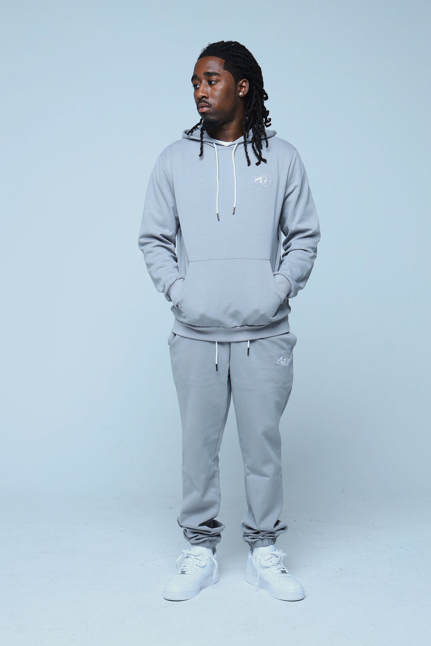 SG Essential Pullover Hoodie (Grey/White)