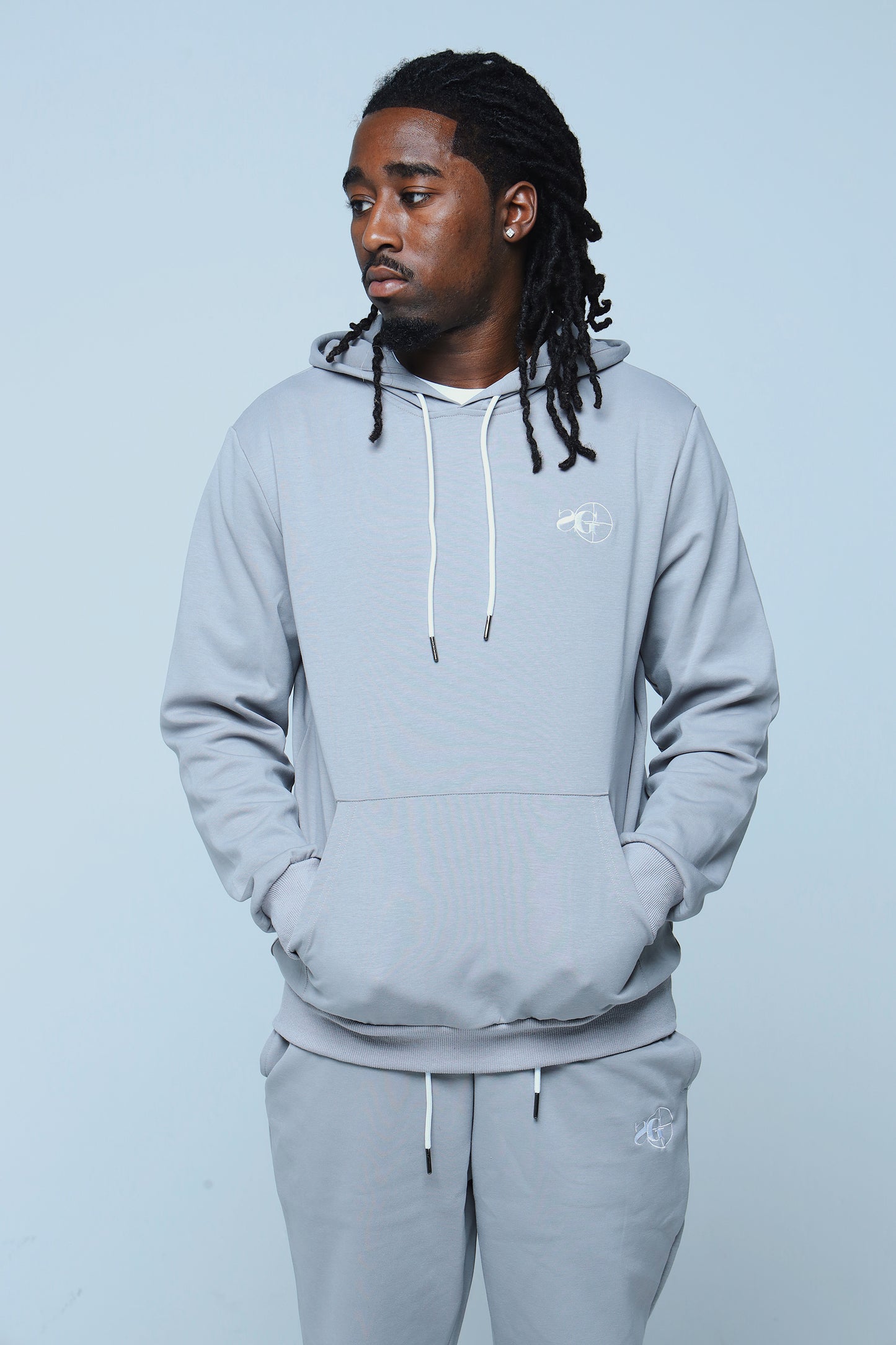 SG Essential Pullover Hoodie (Grey/White)