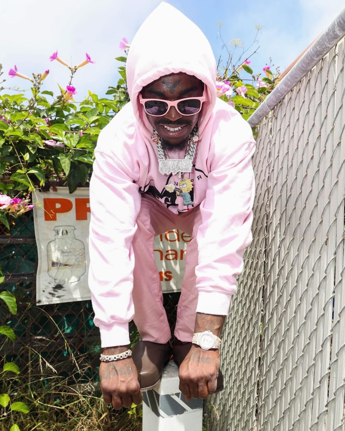 Hoodie: Sniper Gang Logo Pink