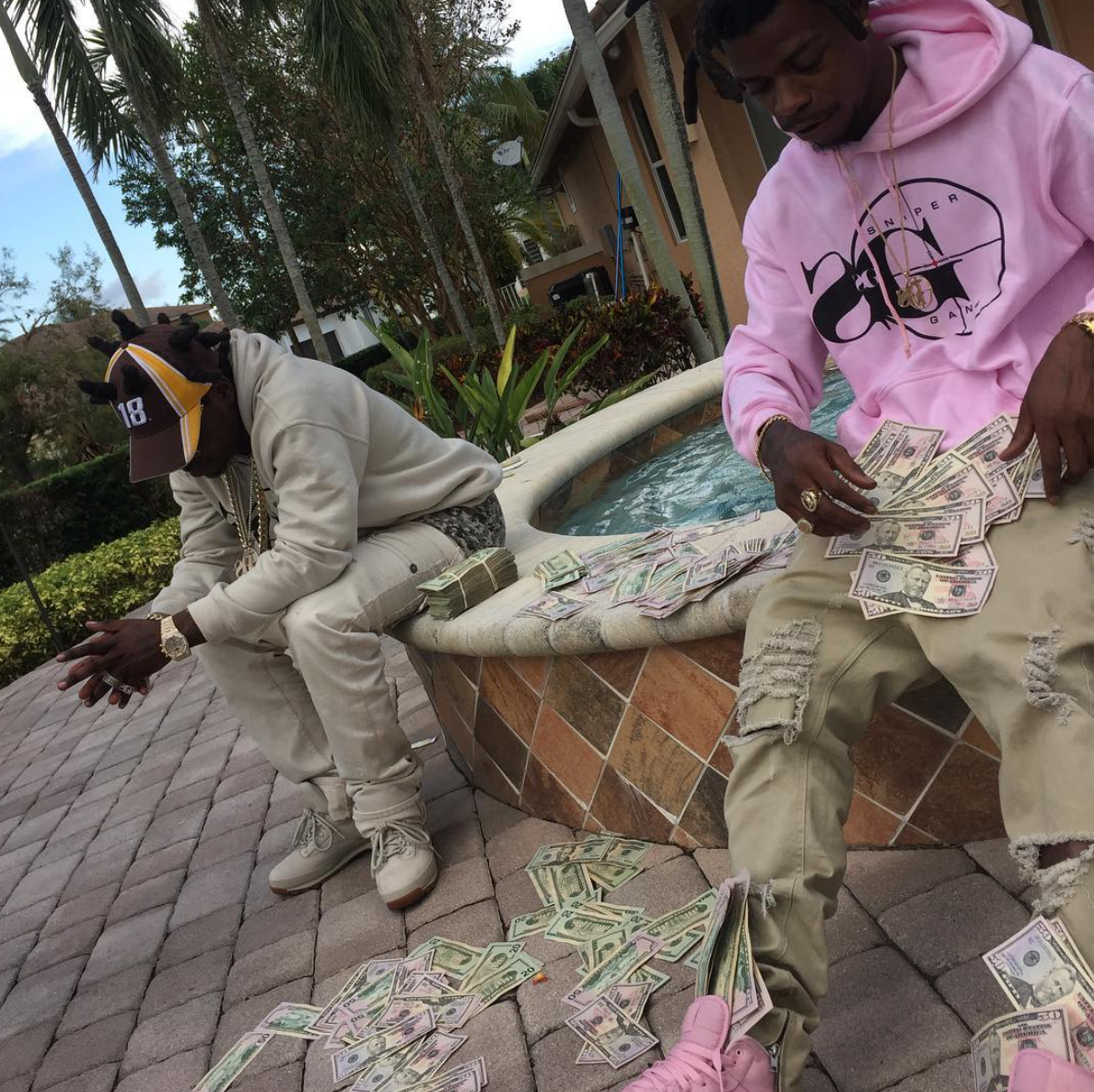 Hoodie: Sniper Gang Logo Pink