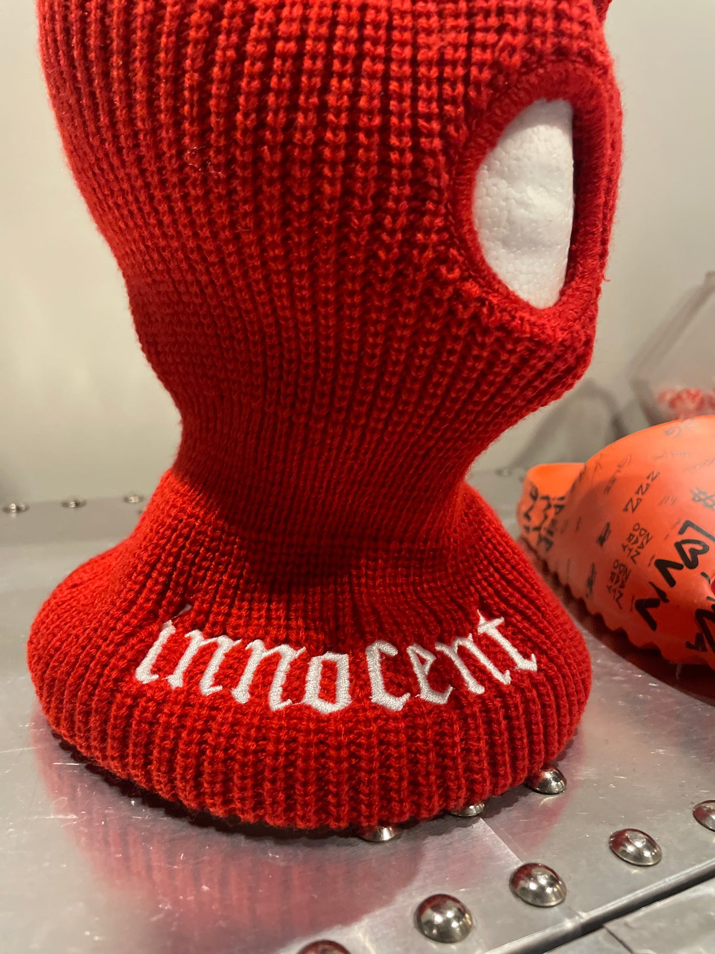 Ski Mask - Innocent (Devil Horns: RED/WHT)